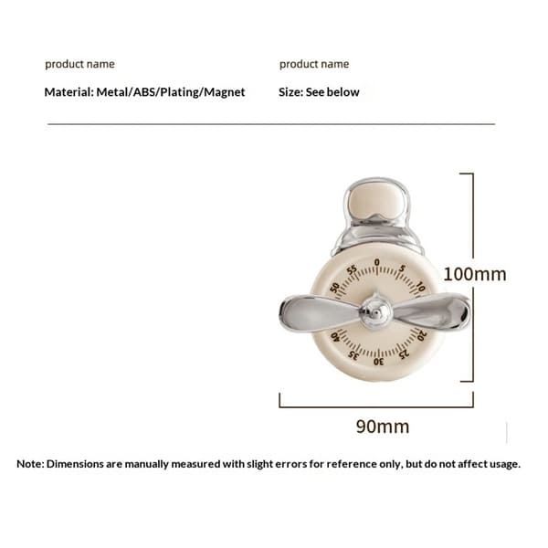 2-pack mekanisk timer, visuell timer med högljutt alarm, manuell nedräkningstimer för klassrum, hem och studier