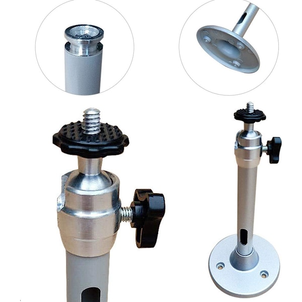 Universellt tak- och väggfäste för miniprojektor, flexibel sfärisk vridbar design med 360 graders rotation, aluminiumlegeringskonstruktion säkerställer