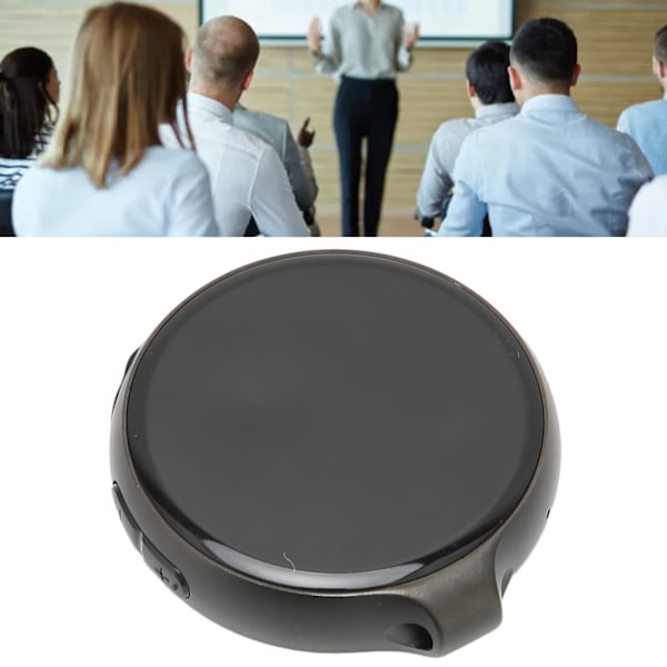 Rund Röstinspelare 35 Timmar Batteritid OTG Funktion Röstaktiverad Inspelare för Föreläsning Intervju Möte Klass 8g