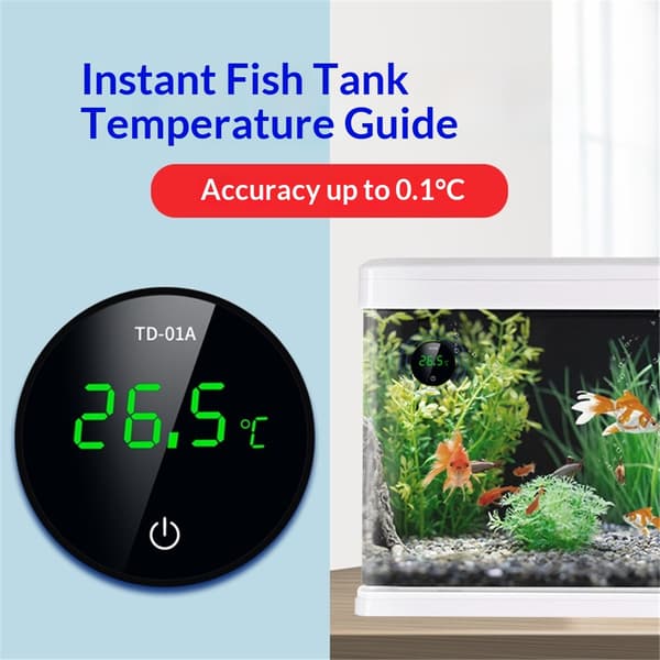 2 st digital termometer för akvarium, exakt LED-display för temperaturmätning i akvarium