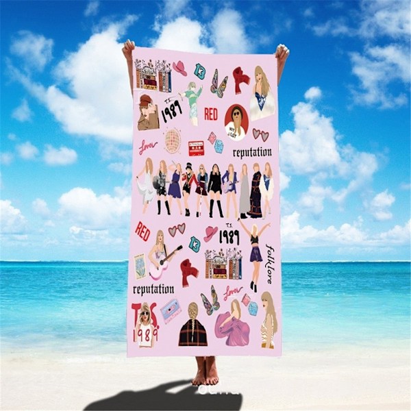 Mycket absorberande mikrofiber strandhanddukar Taylor badhanddukar badhanddukar barn vuxna tecknad strandhandduk sommar strandhanddukar B B 75*150CM B