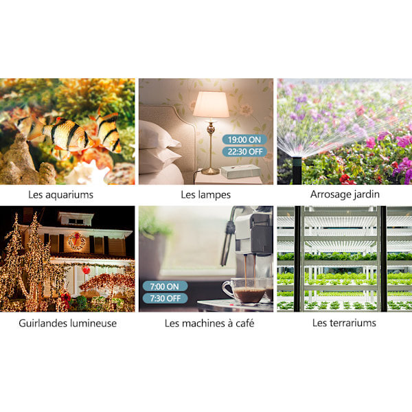 Digital Programmerbar Timer, Energibesparande 16A/3680W Smart Timerbrytare för Lampor Akvarium Terrarium Ljusslingor, Multifunktionell Lätt att