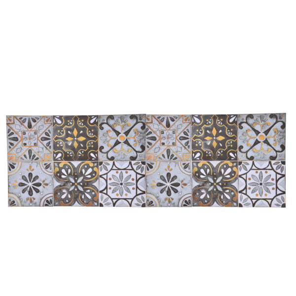 2-pack golvplattor klistermärken självhäftande keramiska plattor dekor vattentät vintage retrostil för kök badrum