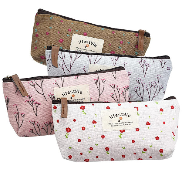 4-pack pennfodral pennväska canvas pennfodral pennhållare