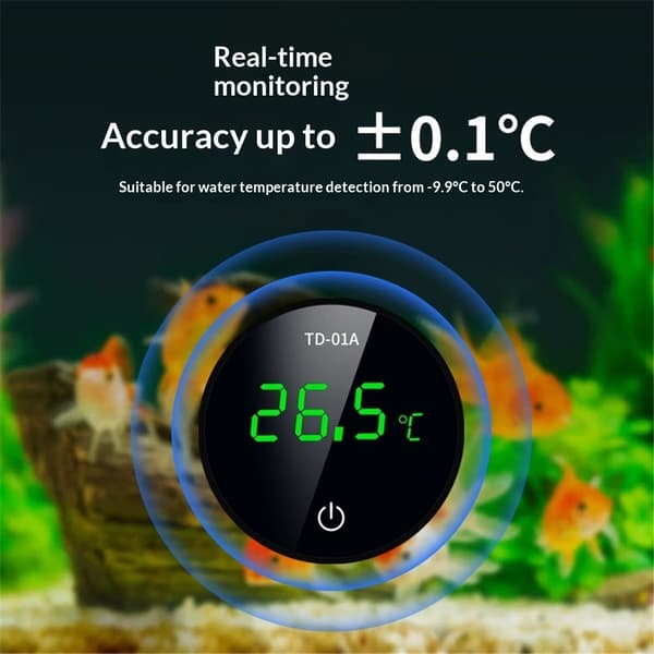 2 st digital termometer för akvarium, exakt LED-display för temperaturmätning i akvarium