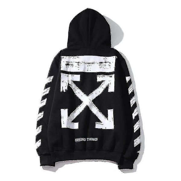 Randig Huvtr?ja Retro Pilar Off-White Huvtr?ja Jacka Black M