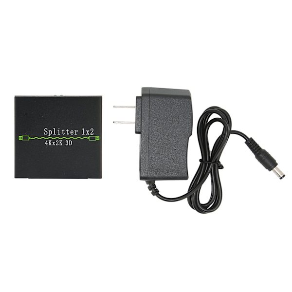 HD Multimedia Interface Splitter 1 in 2 Ut 4K 30Hz Aluminiumlegering Skärmsplitter 100‑240VUS Kontakt