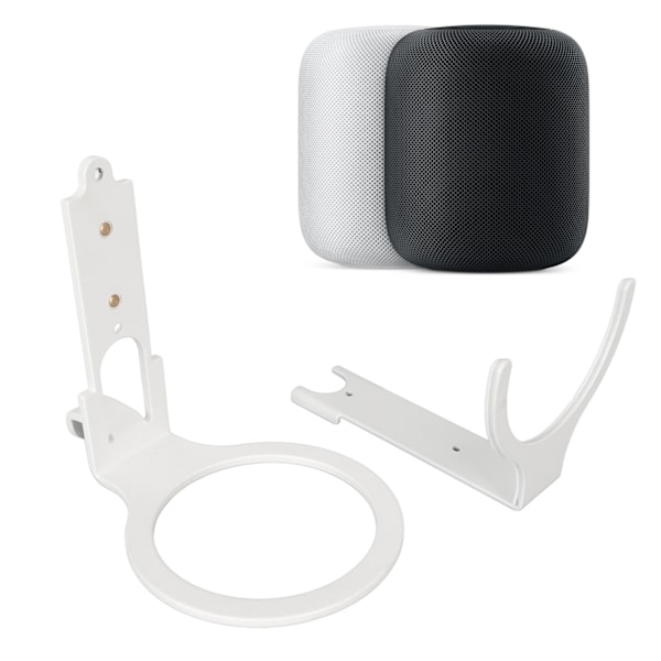 Högtalarväggfäste Förtjockat Utrymmesbesparande Metall Högtalarväggfäste för HomePod 2nd Gen Vit