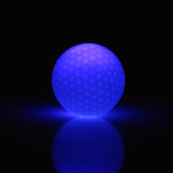 1 st elektronisk LED-belysningsgolfboll för mörk natt sportträning (blå)