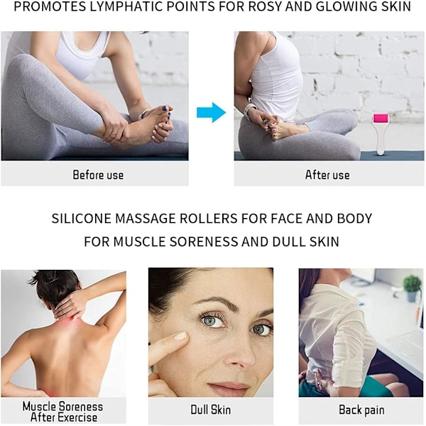 Bärbar & Trendig Massagerulle, Ergonomisk Design Manuell Anti-Cellulitverktyg för Smärtlindring Efter Träning, Djupvävnadsbehandling för Smal & Hälsa