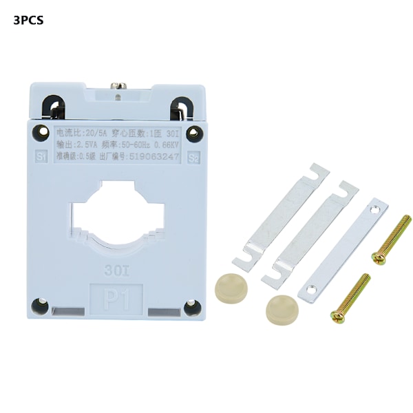 3 st Bh 0.66 30φ Brandskydds-plastfäste Strömomvandlare 0.66KV 0.5 50-60Hz(20/5)