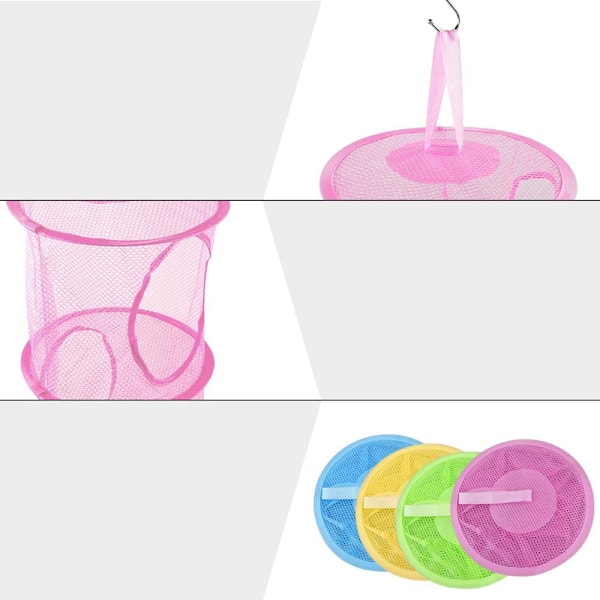 Hängande Mesh Organizer med Vikbar Utrymmesbesparare, Andningsbar Design för Snabb Åtkomst och Förvaring, Lämplig för Barnrum (4 Delar Hängande
