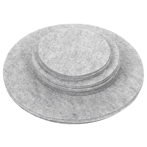 Mjuka filtplattdelare Pan Separator Pads Köksredskap Bakverk Disk Stacking ProtectorsGrå 48PCS