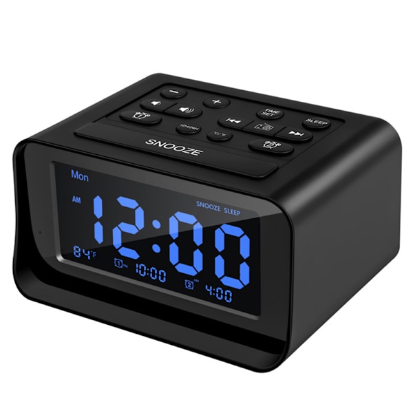 Flerfärgad Digital Väckarklockradio, Elegant Design, Automatisk Tidsinställning, Justerbar Ljusstyrka, Backup-batteri, för Modern Sovrumsinredning
