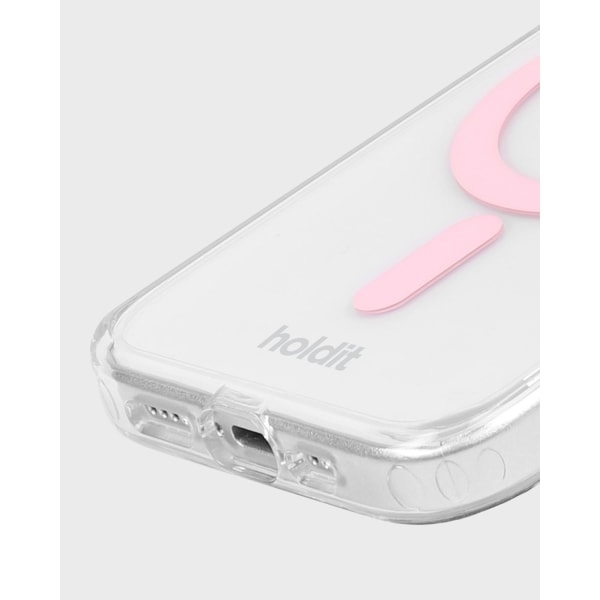 Holdit MagSafe Case iPhone 15 Pro Pink/Transparent