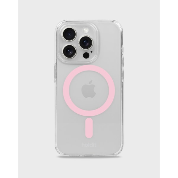 Holdit MagSafe Case iPhone 15 Pro Pink/Transparent