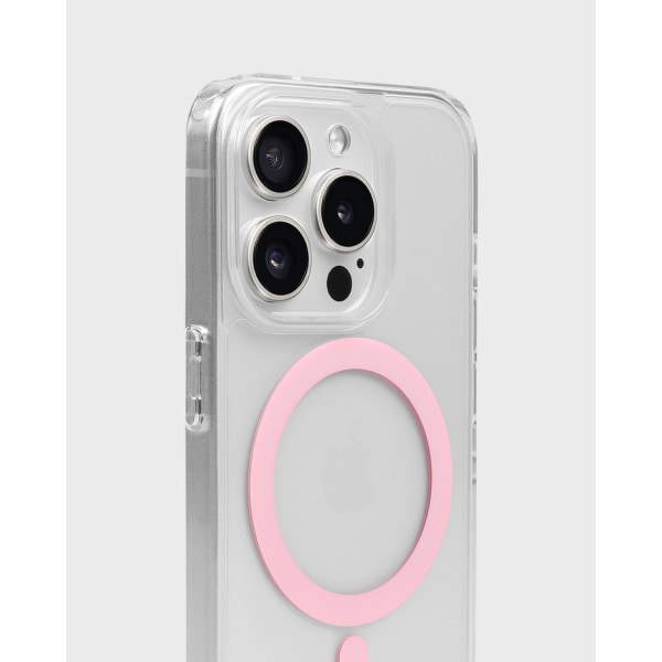 Holdit MagSafe Case iPhone 15 Pro Pink/Transparent