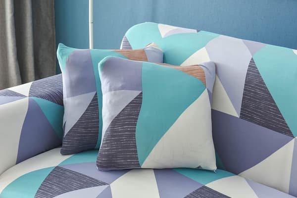 Tryckt sofföverdrag stretch sofföverdrag sofföverdrag för 2-sits soffa och loveseat med två gratis örngott 07#(2-sits/Loveseat)