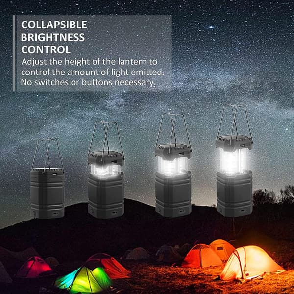 1 stk. Campinglamper, LED Solar Camping Vind op Lanterne, Hånd