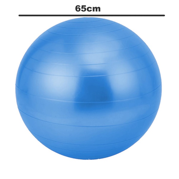 Yoga Smooth Ball til Fitness Øvelse Pilates Med Vægt Blue 65CM