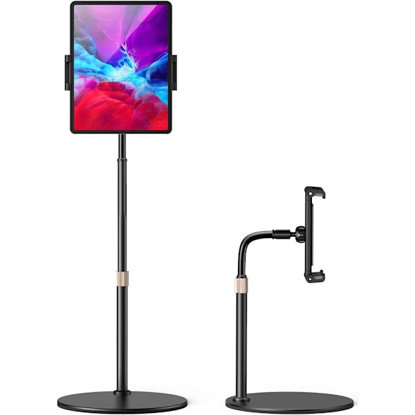 Tablettställ och Justerbart Stativ, Tablettställhållare, iPad-Stativ Kompatibelt med Tjockt Fodral Kompatibelt med (4,7\"-13\")