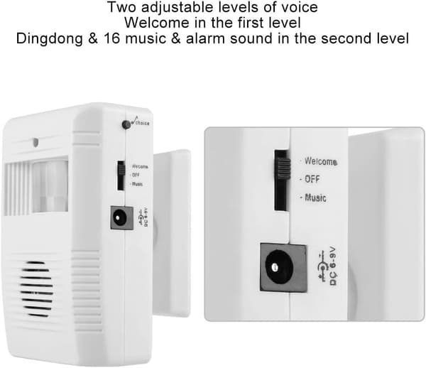 Oberoende välkomstsensor, dörrklocka, rörelsesensor, dörrklocka