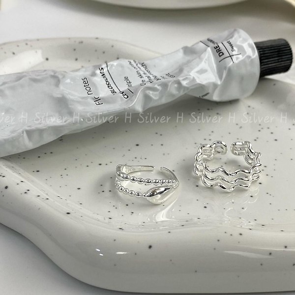 Ringar Pärlor S925 Silver Mode Smycken Ac5056 mult-layer