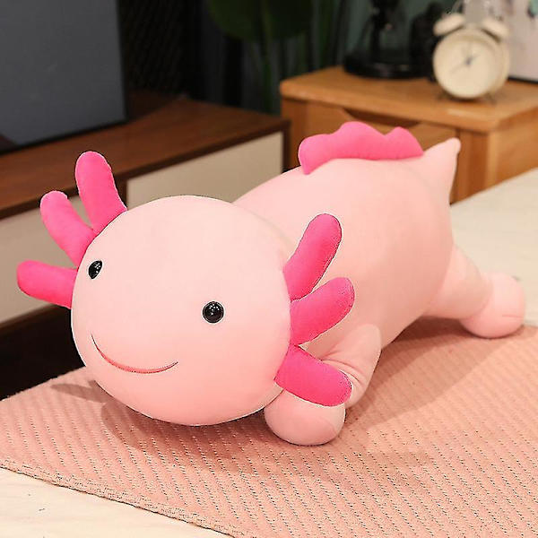 Ny Salamander Kudde Plysch Leksak Lång Kudde Dock A Pink 30CM