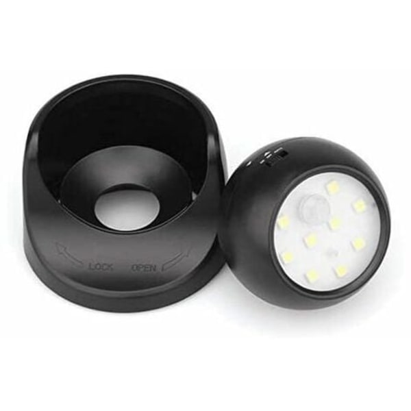 Utomhusvägglampa med rörelsesensor | 1000 Lumen LED Utomhusbelysning | Batteridriven sladdlös belysning | 360 grader