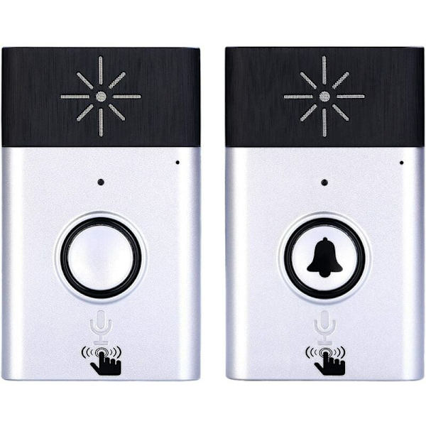 Silver USB-version engelskspråkig intercom, avtagbar trådlös röstintercom, stöd för dörrklocka, tvåvägs röstintercom, lämplig