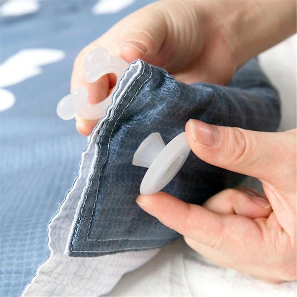 8 st täcke grippers quilt klämma bärbara filtar lakan tillbehör fästelement klämmor plast säng täcke hållare hållbara verktyg