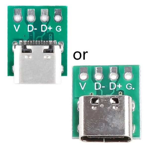 USB 3.1 Type-C Hunn 16 Pin Lade Dataoverføring Plugg Sokkelkontakt