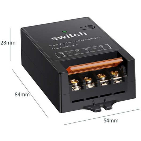 Trådlös fjärrkontroll 433 Envägs smart trådlös switch svart