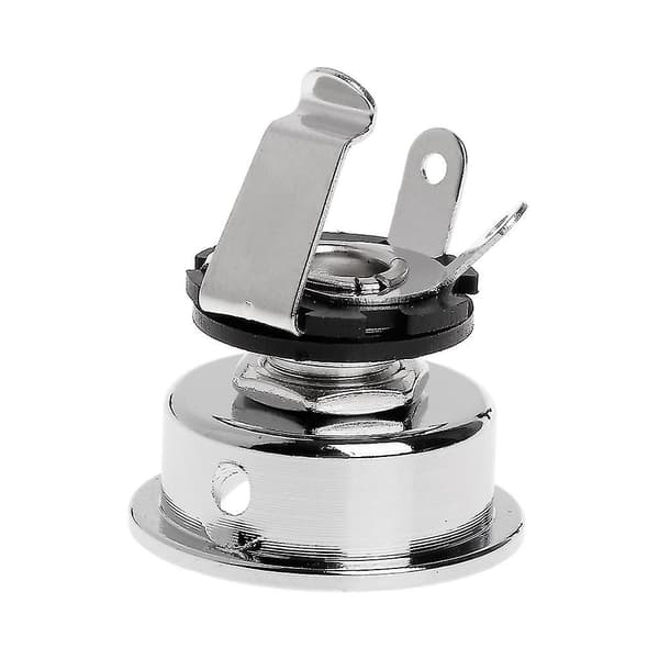 For 6.35mm Plug Electrosocket Tl Sølv Elektrisk Gitar Krom Socket Jack Plate