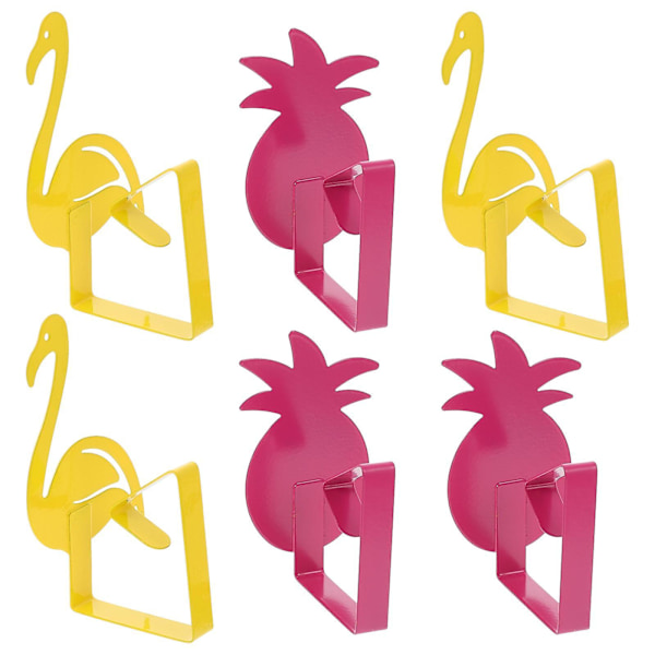 Flamingo Borddukshållare Middagsfästare Skyddsklämmor Praktiska Rostfria Klämmor Snygga Hållare