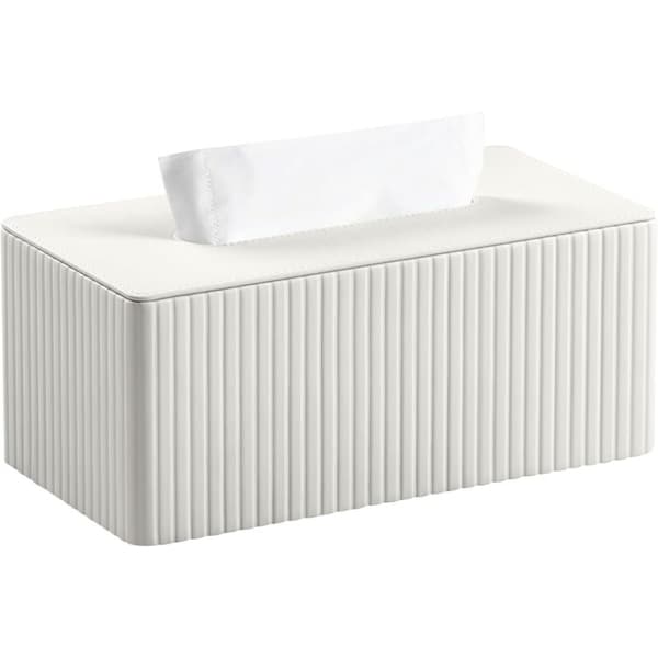 Näsdukslåda i PU-läder – Rektangulär design med magnetiskt lock – Mått 19x12x10 cm