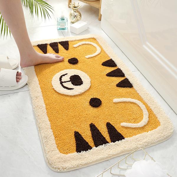 Haha tiger badeværelse absorberende skridsikker måtte 50*80cm,