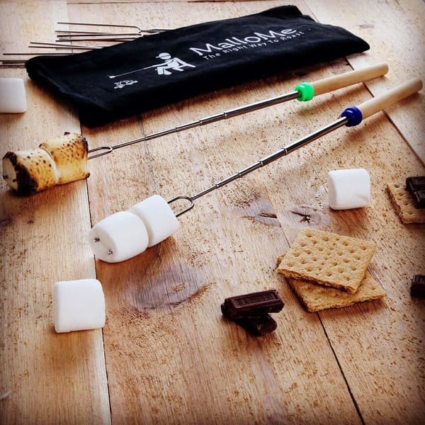 Marshmallowspett 5-pack - Eldstadssmores-spett - Campingtillbehör för korv