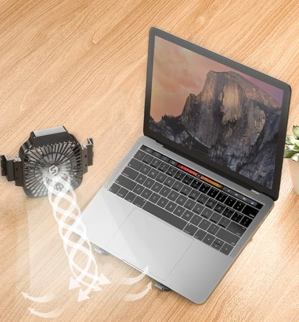 Radiator Laptop Stand Radiator Bærbar Løfter med Blæser (Grå Stand + Grå Blæser)