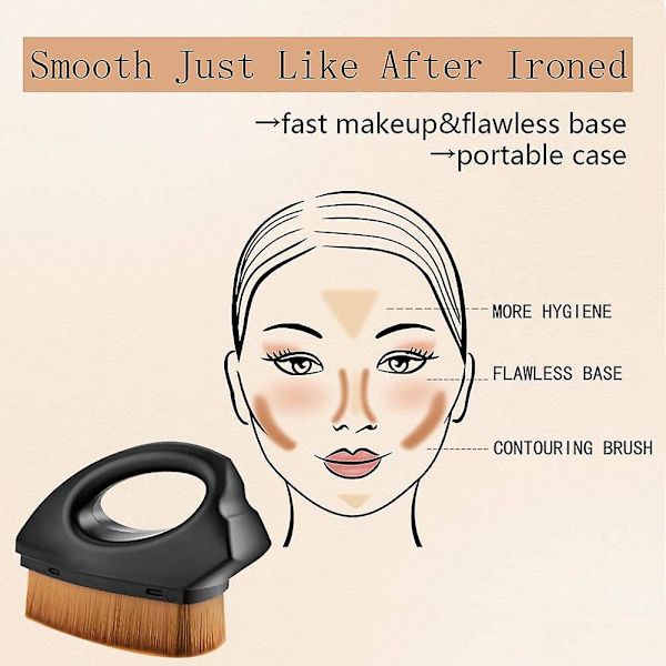 Foundationborste, Foundationborste för flytande foundation, Makeupborstar för felfri basmakeupfinish