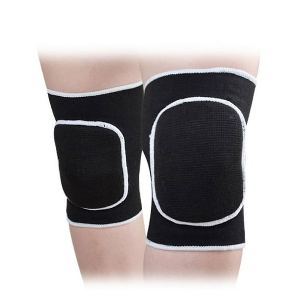 Barne-Svampe Kneepads Elastisk Beskyttende Pute For Utendørs Sport Volleyball Skøyting Dans Black