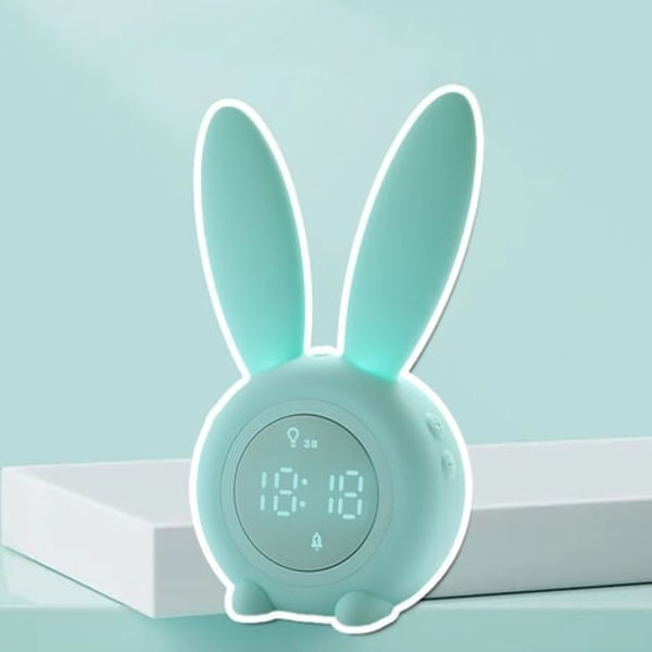 LED-väckarklocka för barn, digital väckarklocka för barnrummet, väckningsljus och nattljus med display