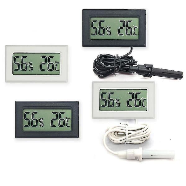 Digital Termometer Hygrometer Higrometro Miljötermometer Tpm 20 Luftfuktighetsmätare Inomhus White without Line