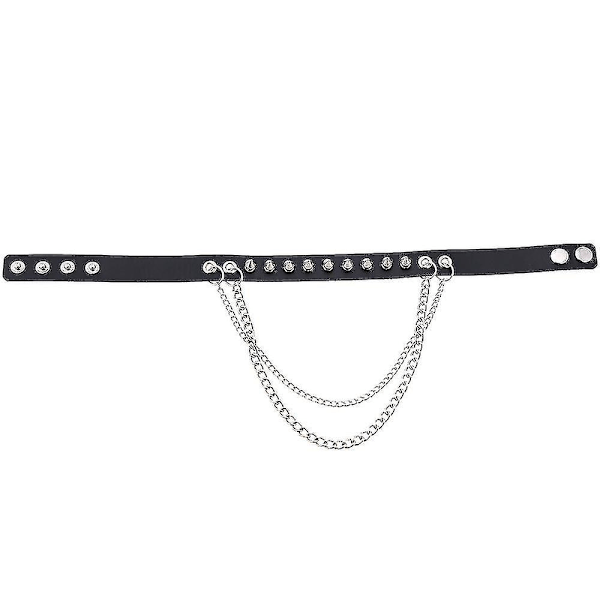 Spike Choker Halskæde Goth Kragekæde Punk Choker Kvinder Mænd Sort Læder Choker Cool Gothic Smykker orange