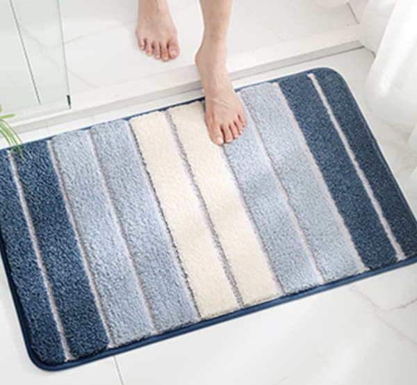 Klavertangenter Badeværelse Absorberende Gulvmåtte - Blå Sommerfugl 40*60cm