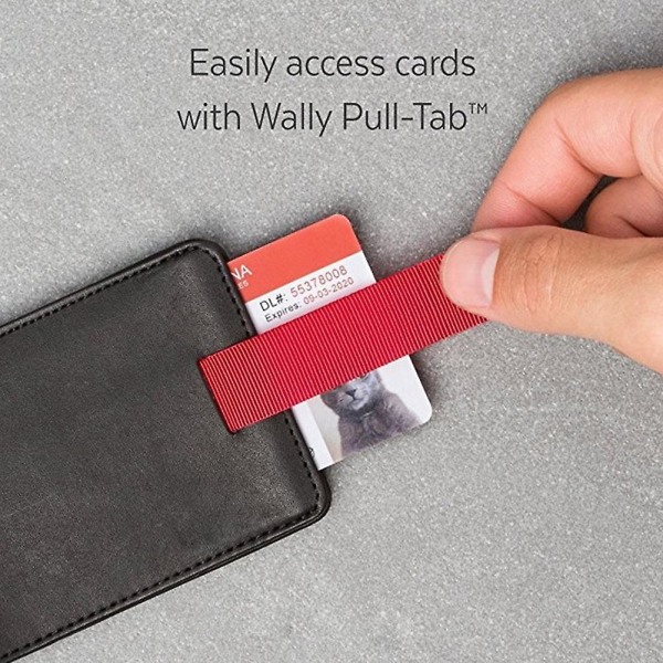 Damplånbok för män, minimalistisk korthållare för tunn plånbok Smal plånbok i PU-läder med RFID-blockering