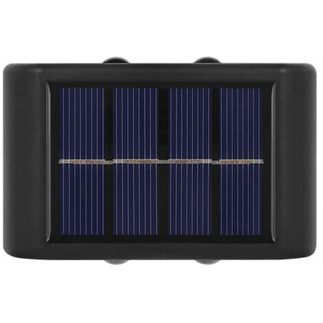 Udendørs Solcellelanterne, 4 LED'er (Konveks Spejl)