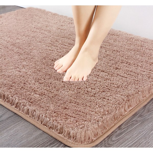 Tjocka golvmattor, absorberande mattor för badrum, halkfria mattor (Kamel färg 3cm tjock, 50cm×80cm)