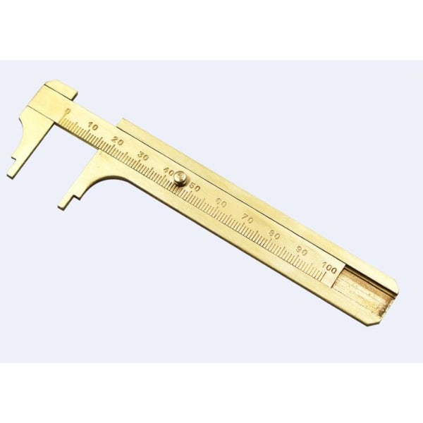 Tools Mini Brass Vernier Caliper (100mm Single Scale Brass Ruler)