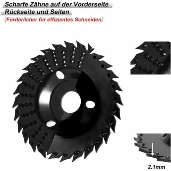 Treskive med treslipeskive, 125 mm slipeskive, treslipeskive, vinkelsliper med wolframkarbid, vinkelslipeskive